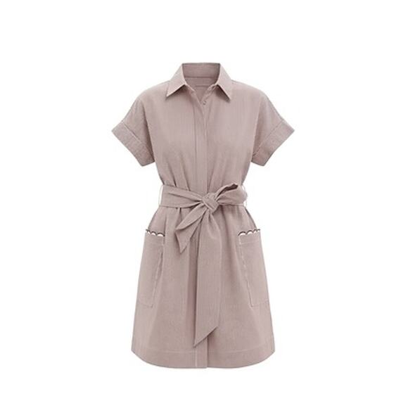 TUCKERNUCK Red and Blue Stripe Mini Ceci Dress Size L NWT Retail $198 Tuckernuck - Picture 8 of 8